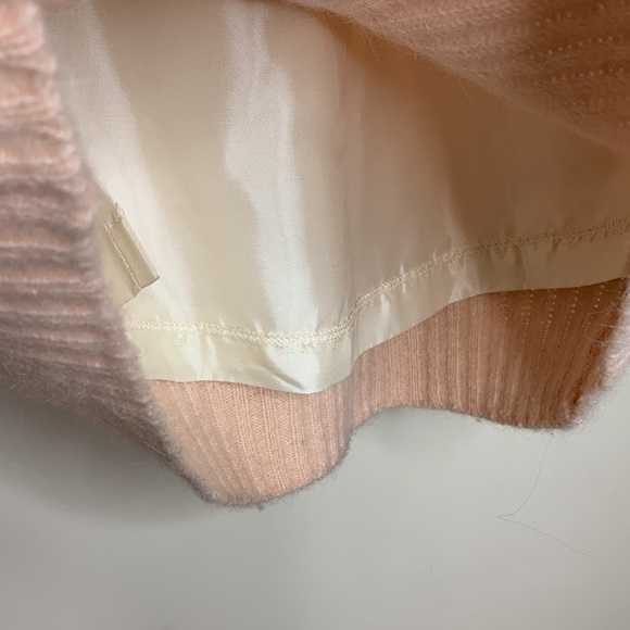 Liz Claiborne | Pink 60% Lambswool 20% Angora Rabbit Hair Feminine MIDI Skirt - Picture 3 of 6